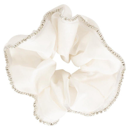 BR Scrunchie Shine White Wedstrijd Accessoires - Maddelin Equestrian BR