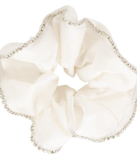 BR Scrunchie Shine White Wedstrijd Accessoires - Maddelin Equestrian BR