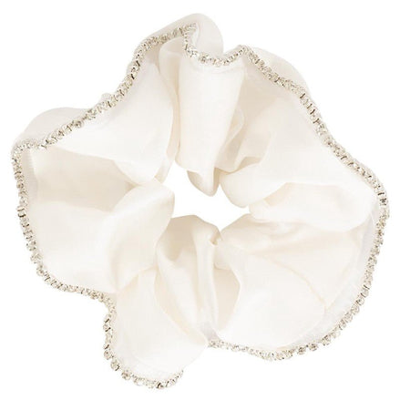 BR Scrunchie Shine White Wedstrijd Accessoires - Maddelin Equestrian BR