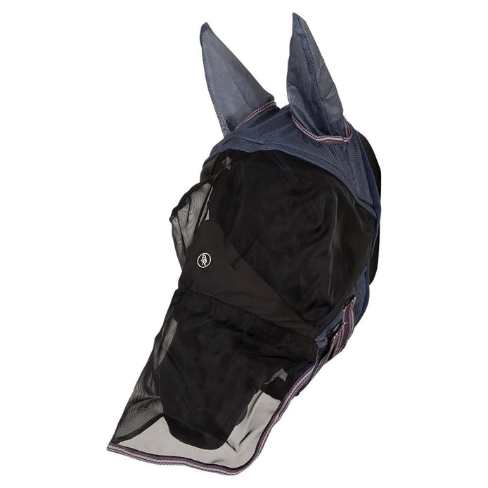 BR Vliegenmasker Met Oren Navy Sky Vliegenmaskers en lintjes - Maddelin Equestrian BR