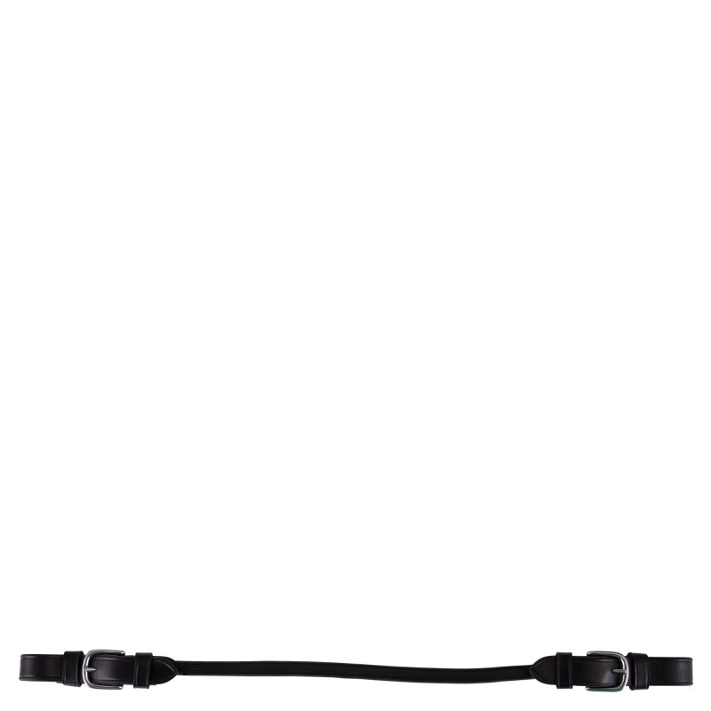 BR Zadelriem Rondgenaaid Zwart/Zilver Borstriemen en martingalen - Maddelin Equestrian BR