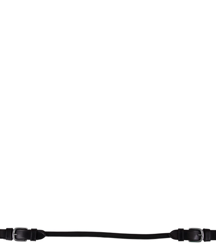 BR Zadelriem Rondgenaaid Zwart/Zilver Borstriemen en martingalen - Maddelin Equestrian BR