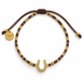 Equestrian Jewelry armband Summer met gekleurde kraaltjes, gouden details en een hoefijzer met strass-steentjes