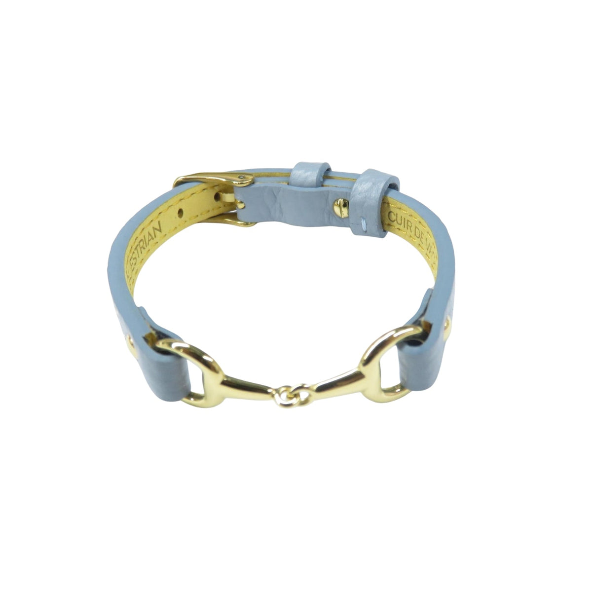 Equestrian Jewelry leren armband Fano met bit in zilver of goud, in verschillende leerkleuren