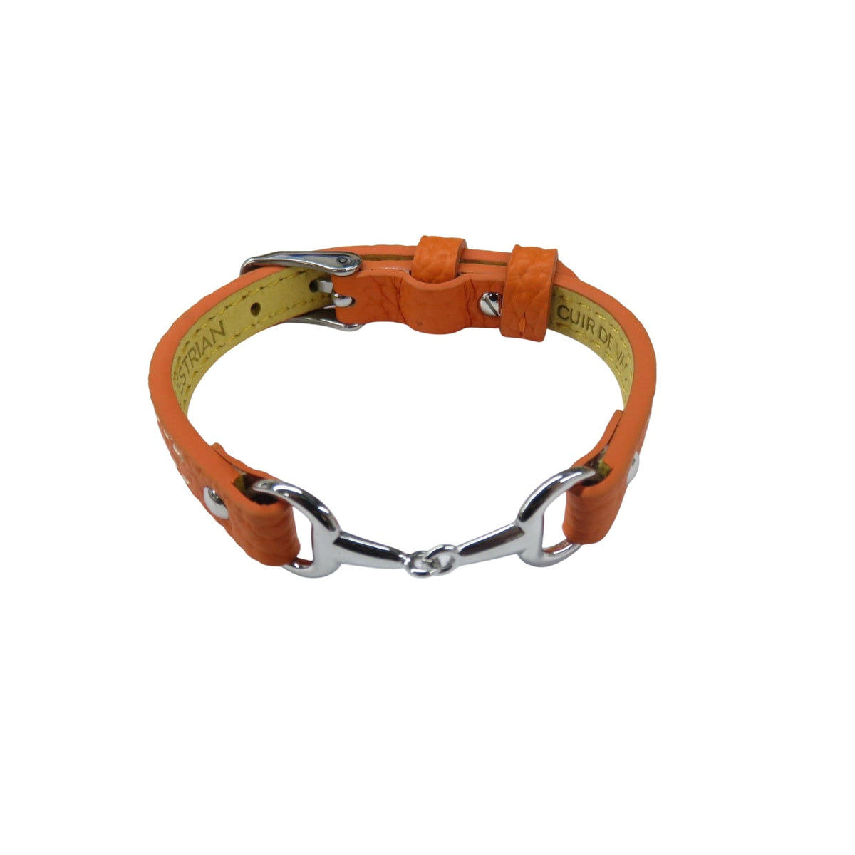 Equestrian Jewelry leren armband Fano met bit in zilver of goud, in verschillende leerkleuren