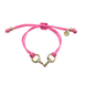 Equestrian Jewelry armband Sam: satijnen koord met een bit bezet met strass-steentjes, in goud of zilver