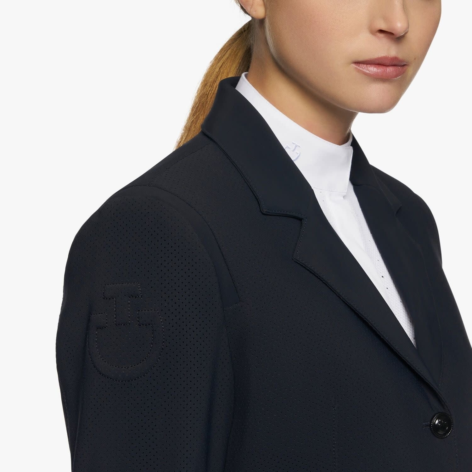 Cavalleria Toscana All Over Perforated Wedstrijd Dames Jas Wedstrijdjassen - Maddelin Equestrian Cavalleria Toscana