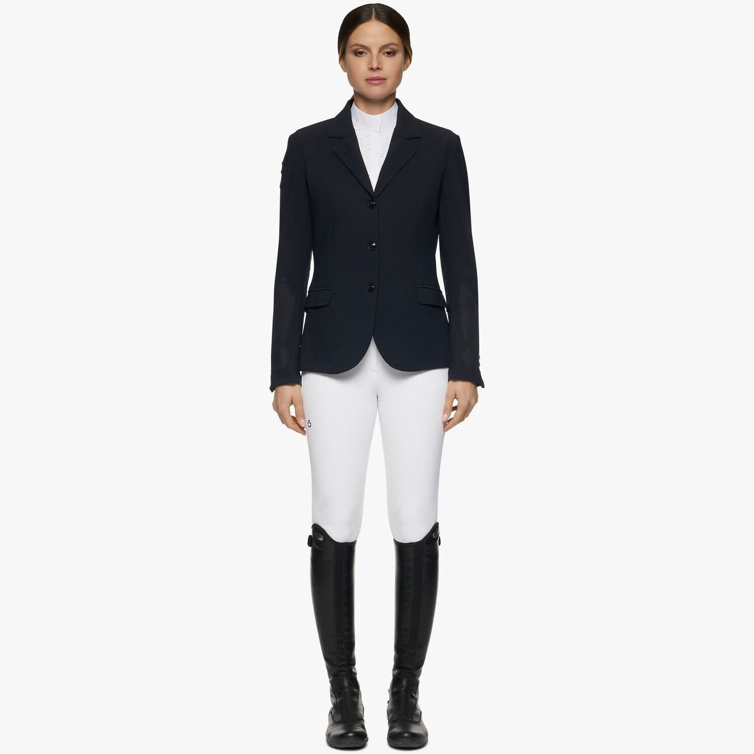 Cavalleria Toscana All Over Perforated Wedstrijd Dames Jas Wedstrijdjassen - Maddelin Equestrian Cavalleria Toscana