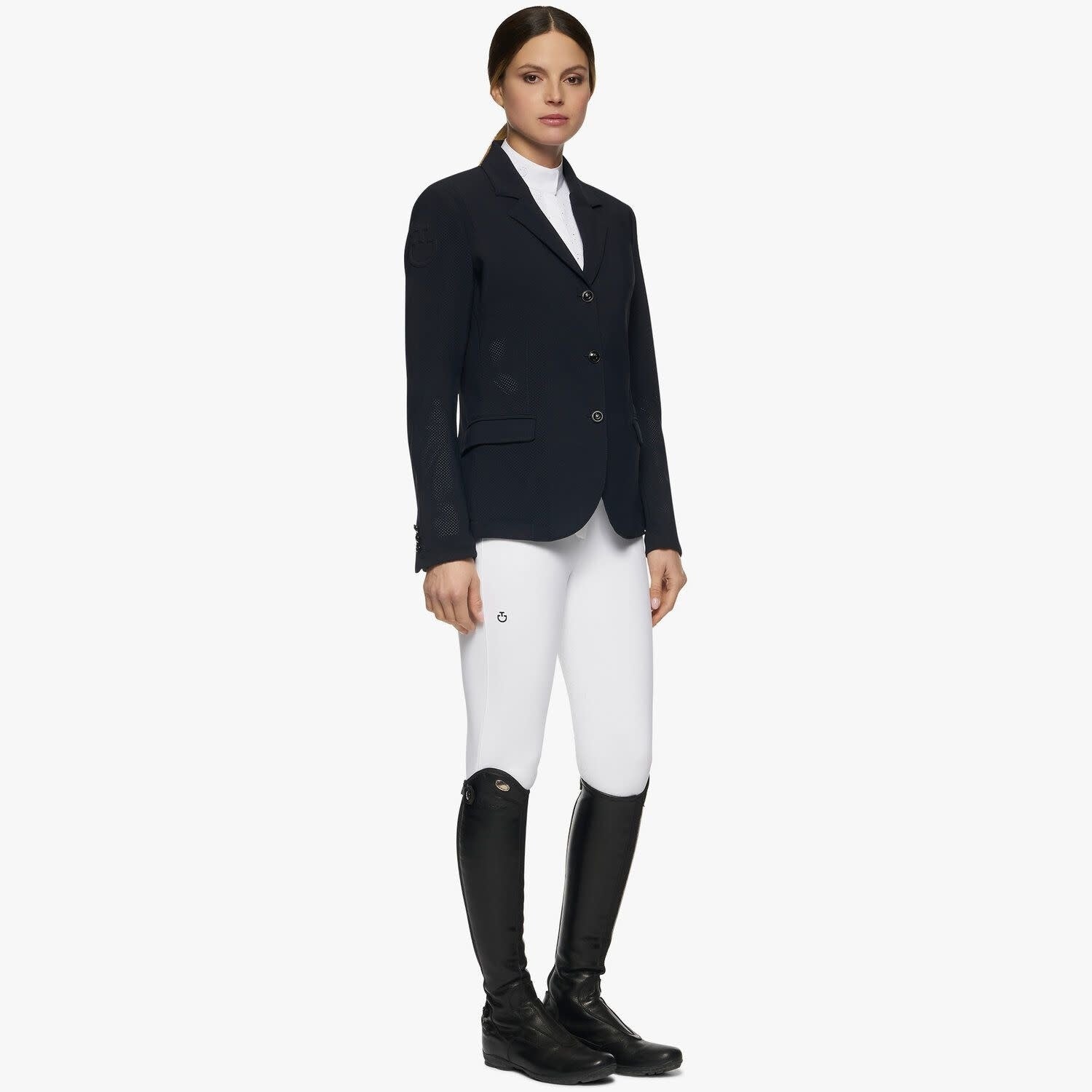 Cavalleria Toscana All Over Perforated Wedstrijd Dames Jas Wedstrijdjassen - Maddelin Equestrian Cavalleria Toscana