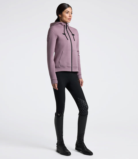Cavalleria Toscana Cotton Zip Hoodie Dames Dames Shirts - Maddelin Equestrian Cavalleria Toscana