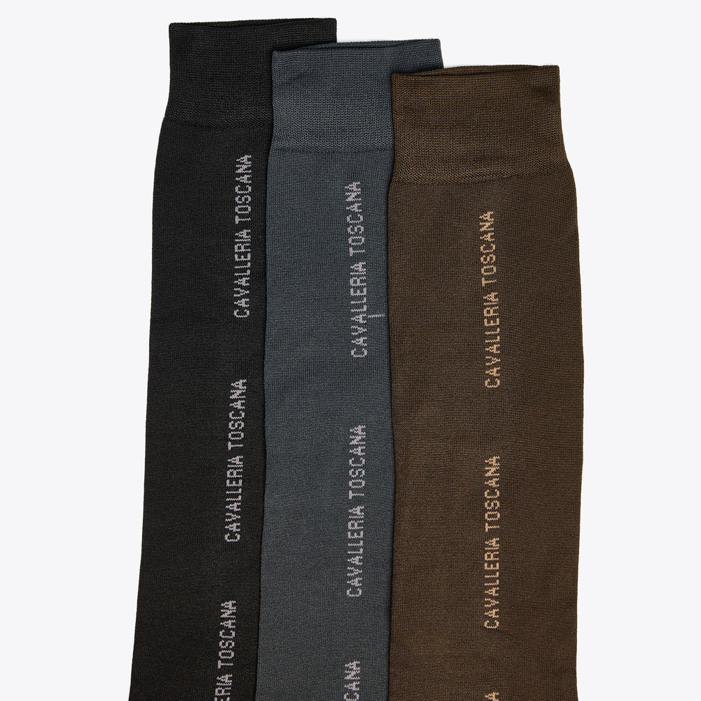 Cavalleria Toscana CT 3pack Repeat Logo Sokken Sokken - Maddelin Equestrian Cavalleria Toscana