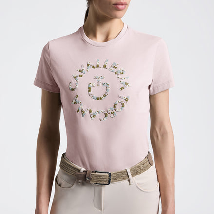 Cavalleria Toscana Dames Floral Embroidery T-Shirt Dames Shirts - Maddelin Equestrian Cavalleria Toscana
