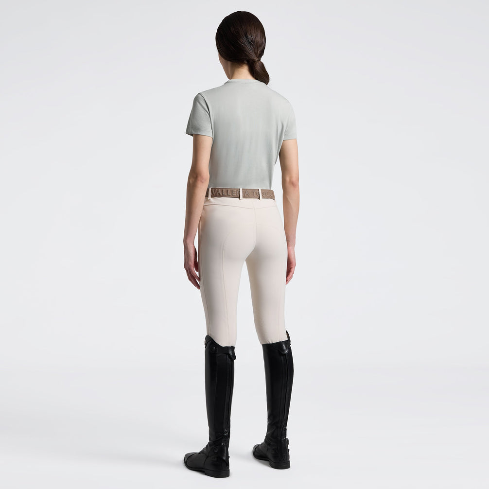 Cavalleria Toscana Dames Floral Embroidery T-Shirt Dames Shirts - Maddelin Equestrian Cavalleria Toscana