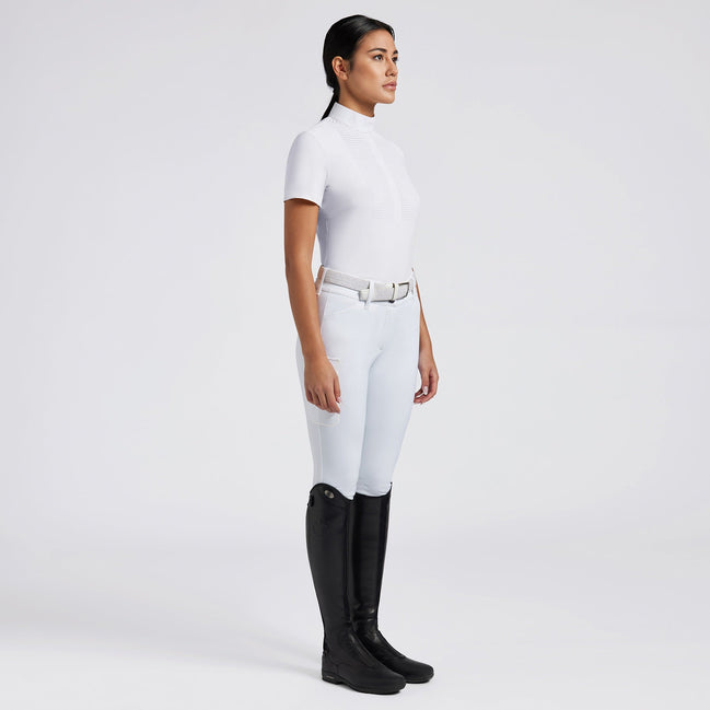 Cavalleria Toscana Dames Heat Saeled Perforated Bib S/S Wedstrijd Shirt Wedstrijdshirts - Maddelin Equestrian Cavalleria Toscana