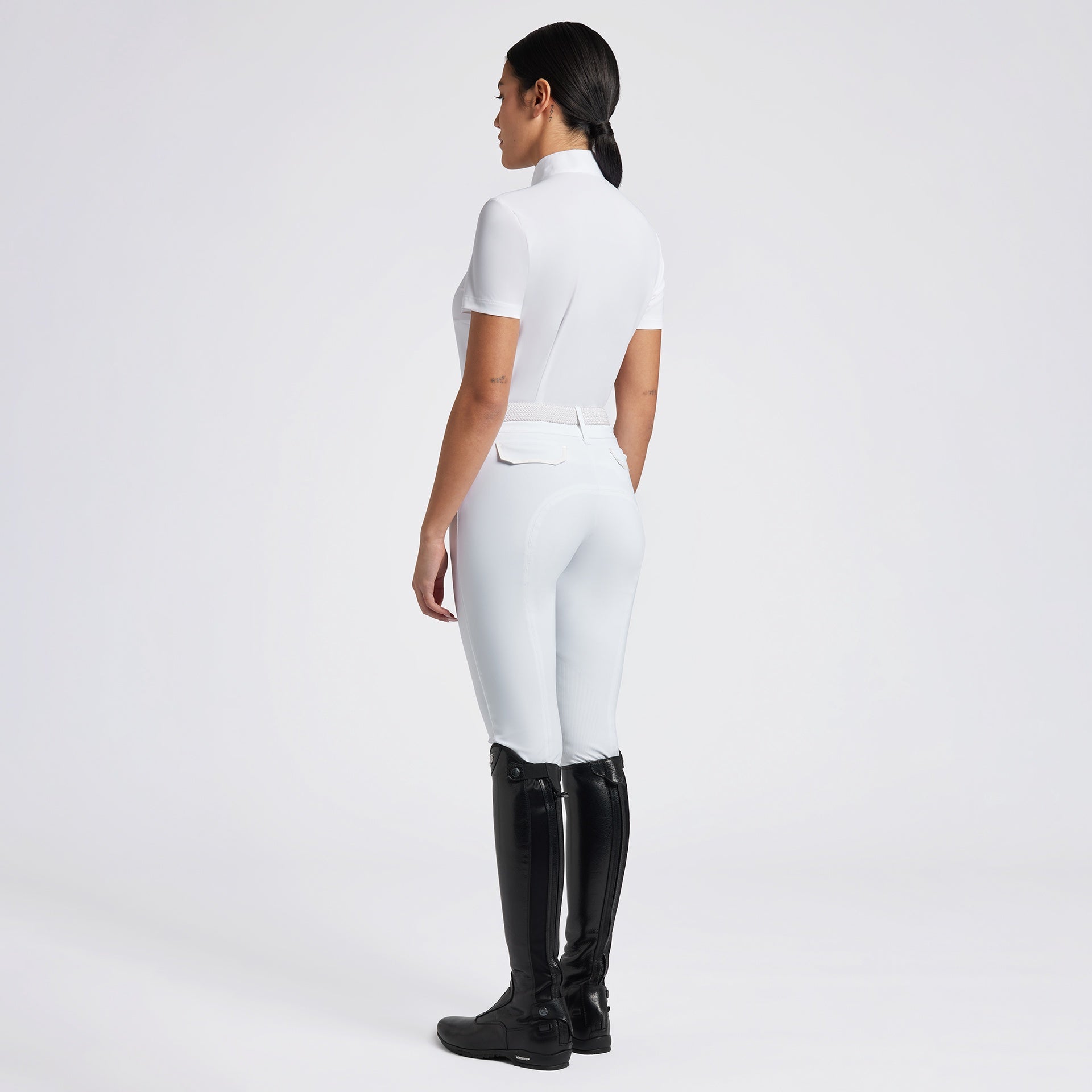 Cavalleria Toscana Dames Pleated Bib Jersey S/S Wedstrijd Shirt Wedstrijdshirts - Maddelin Equestrian Cavalleria Toscana
