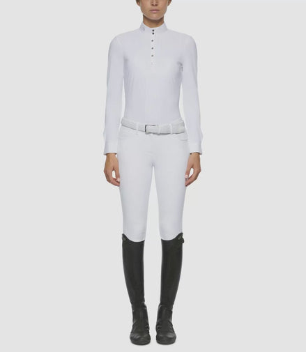 Cavalleria Toscana Dames Pleated Wedstrijd Shirt Wedstrijdshirts - Maddelin Equestrian Cavalleria Toscana