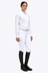 Cavalleria Toscana Dames Wedstrijd Shirt Mini Orbit Flock Printed Lange Mouwen Wedstrijdshirts - Maddelin Equestrian Cavalleria Toscana
