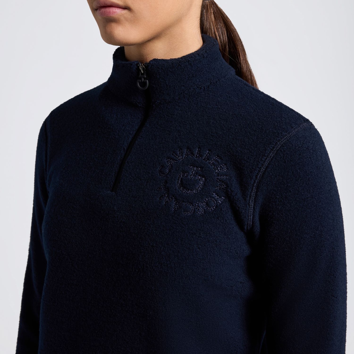 Cavalleria Toscana Fleece Half Zip Hoodie Unisex Kids Kids - Maddelin Equestrian Cavalleria Toscana