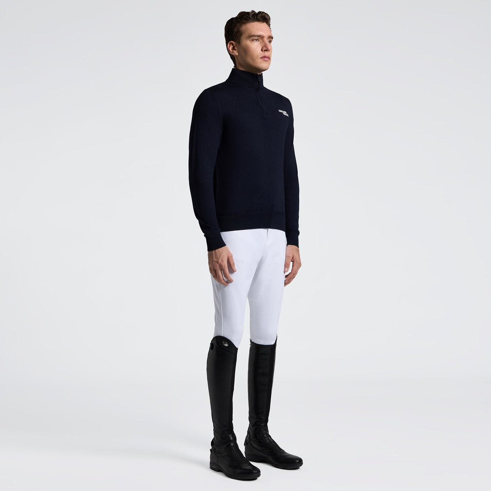 Cavalleria Toscana Heren Merino Half Zip Turtleneck Sweater Heren Shirts & sweaters - Maddelin Equestrian Cavalleria Toscana