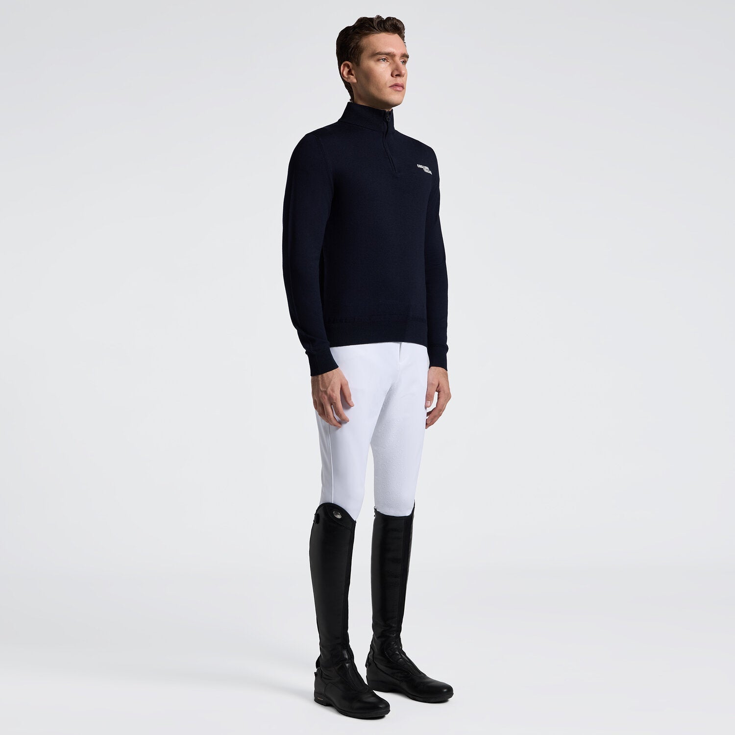 Cavalleria Toscana Heren Merino Half Zip Turtleneck Sweater Heren Shirts & sweaters - Maddelin Equestrian Cavalleria Toscana