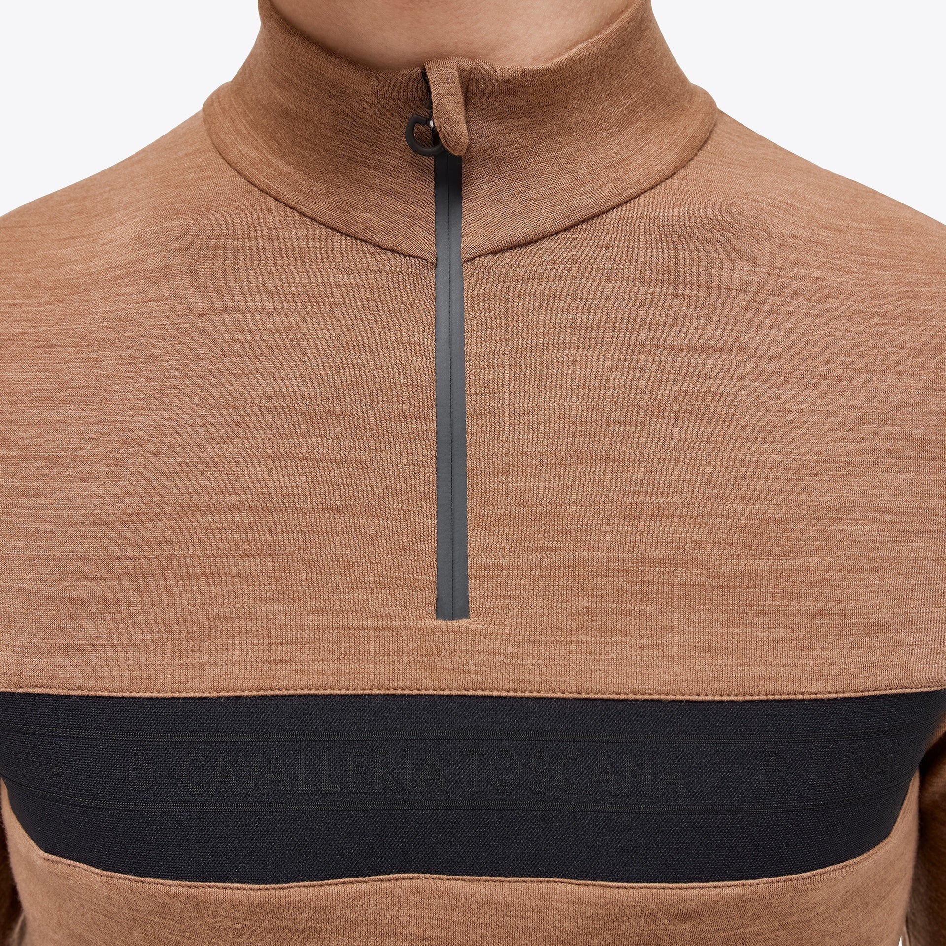Cavalleria Toscana Heren Tech Wool Half Zip Lange Mouw Bruin XS Heren & Unisex - Maddelin Equestrian Cavalleria Toscana