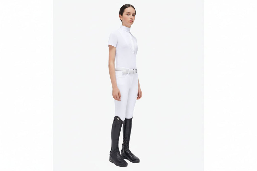 Cavalleria Toscana Jersey Wedstrijd Shirt S/S Bib Girls Wedstrijdshirts - Maddelin Equestrian Cavalleria Toscana