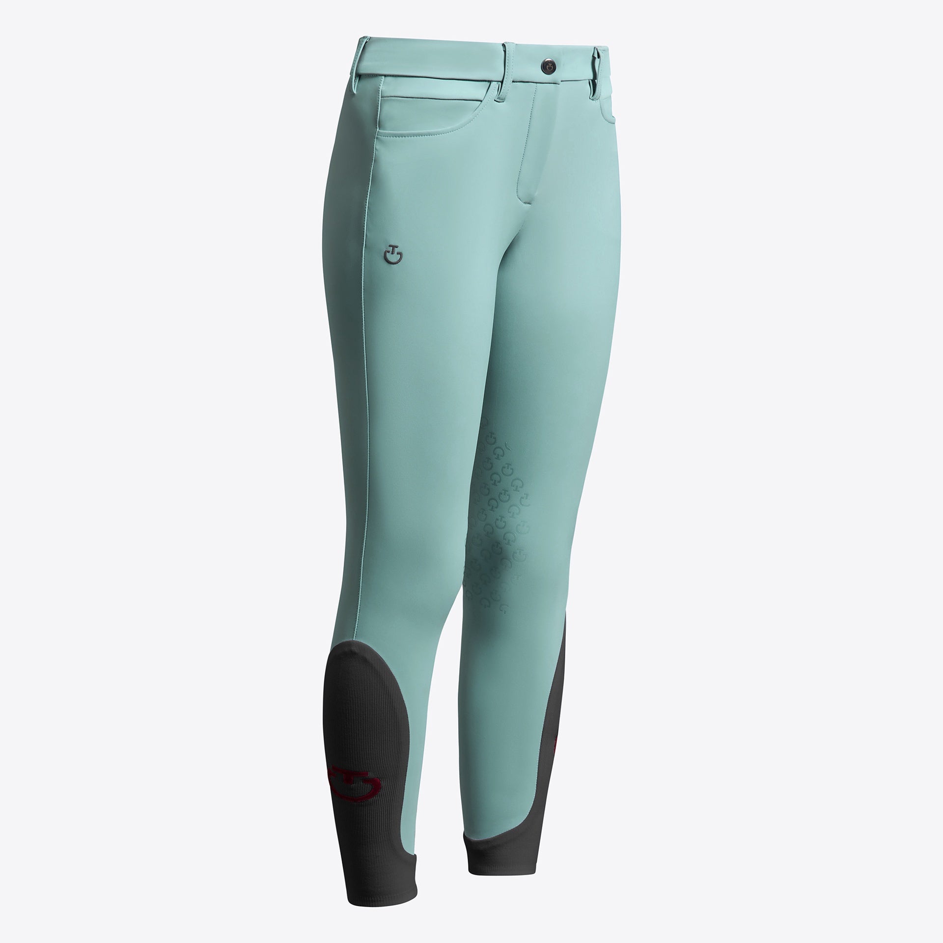 Cavalleria Toscana Jumping Rijbroek Knee Grip Meisjes Light Teal Green Kids - Maddelin Equestrian Cavalleria Toscana