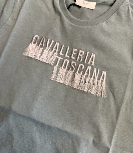Cavalleria Toscana Katoenen T-Shirt met/3D Stempel Logo Dames Dames Shirts - Maddelin Equestrian Cavalleria Toscana