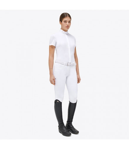 Cavalleria Toscana Mini Orbit Flock Printed Wedstrijd Shirt S/S Wedstrijdshirts - Maddelin Equestrian Cavalleria Toscana