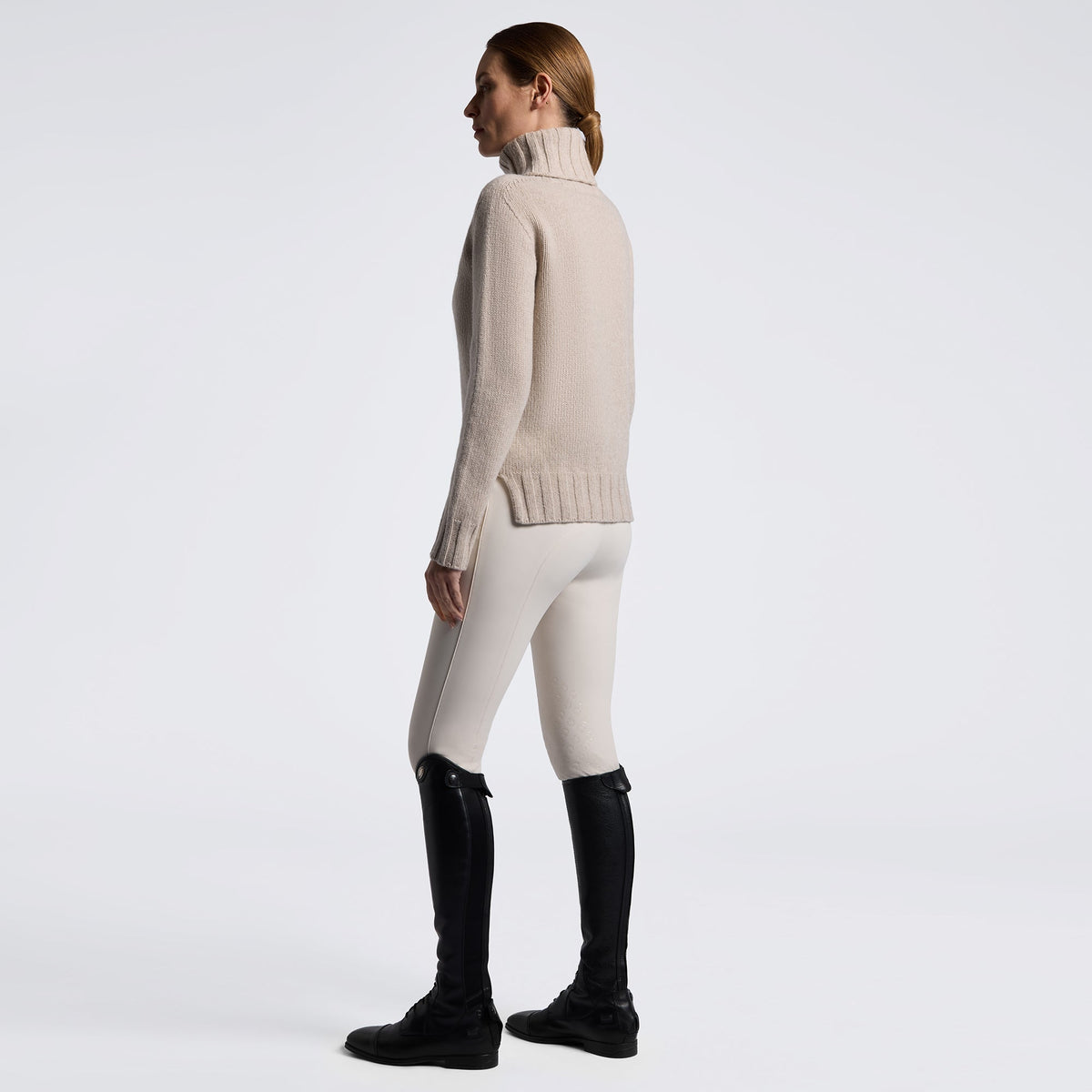 Cavalleria Toscana Pure Wool Turtleneck Sweater Dames Dames Truien & Sweaters - Maddelin Equestrian