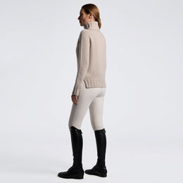Cavalleria Toscana Pure Wool Turtleneck Sweater Dames Dames Truien & Sweaters - Maddelin Equestrian