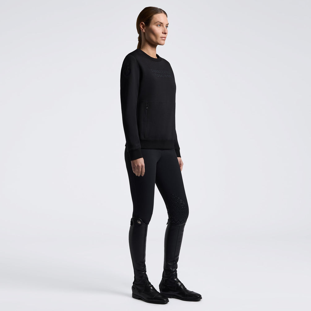 Cavalleria Toscana Technical Crew Neck Sweater Dames Dames Truien & Sweaters - Maddelin Equestrian