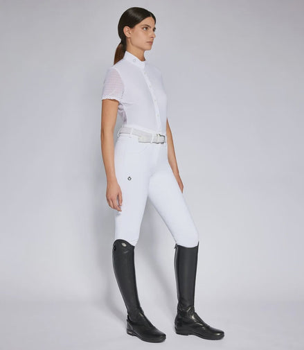 Cavalleria Toscana Wedstrijd Shirt Short Sleeves Polka Dot Wedstrijdshirts - Maddelin Equestrian Cavalleria Toscana