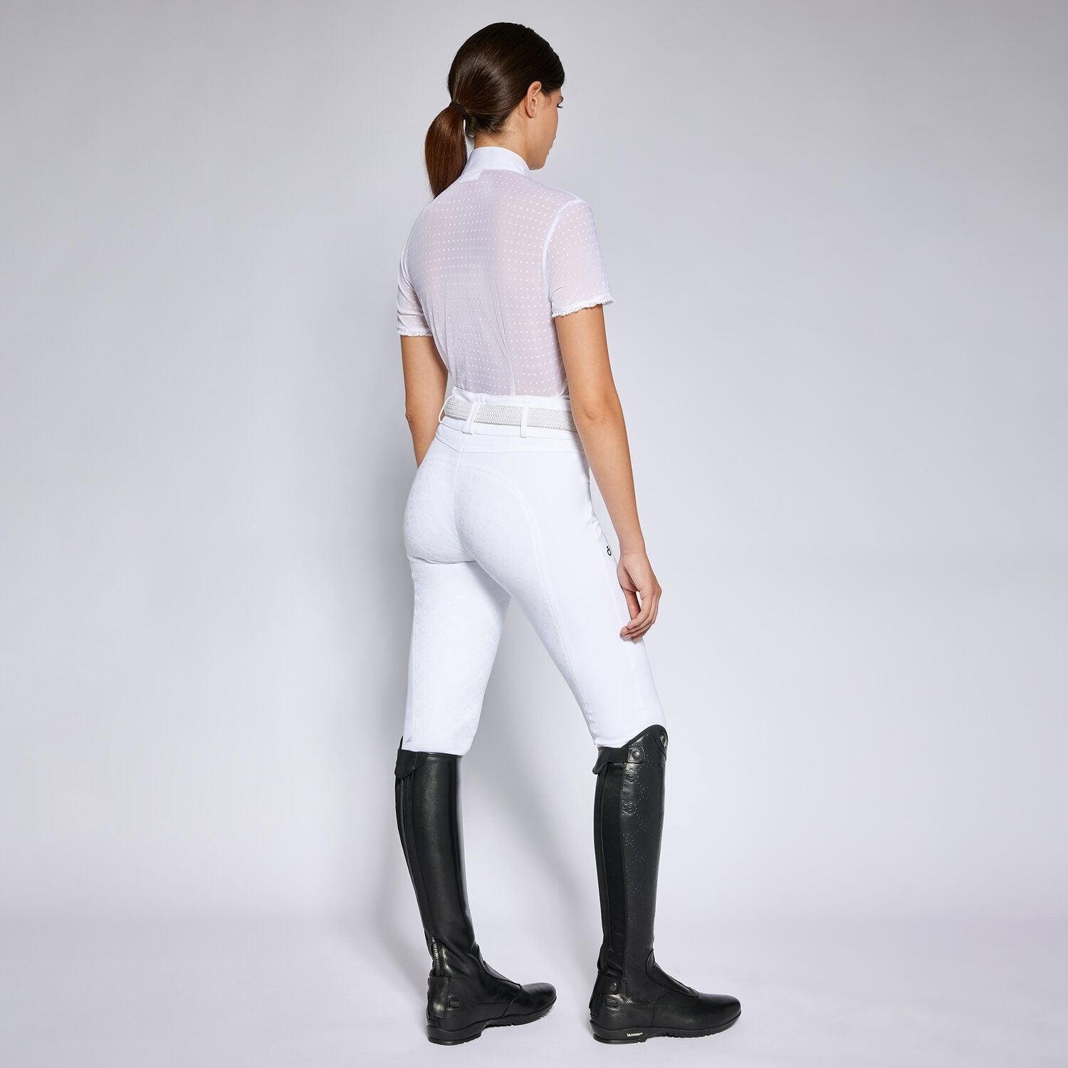 Cavalleria Toscana Wedstrijd Shirt Short Sleeves Polka Dot Wedstrijdshirts - Maddelin Equestrian Cavalleria Toscana