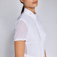 Cavalleria Toscana Wedstrijd Shirt Short Sleeves Polka Dot Wedstrijdshirts - Maddelin Equestrian Cavalleria Toscana