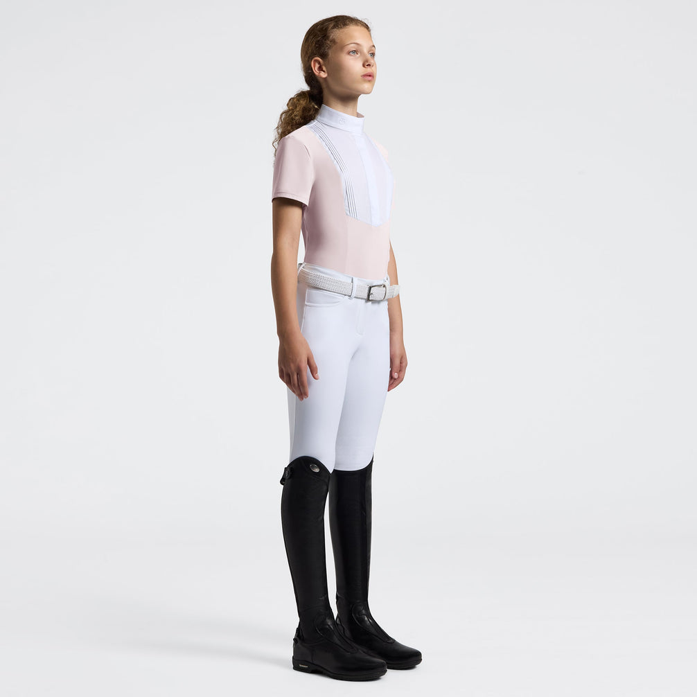 Cavalleria Toscana Wedstrijdshirt Meisje Korte Mouw Wedstrijdshirts - Maddelin Equestrian Cavalleria Toscana