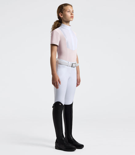 Cavalleria Toscana Wedstrijdshirt Meisje Korte Mouw Wedstrijdshirts - Maddelin Equestrian Cavalleria Toscana