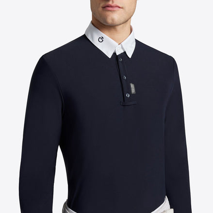 Cavalleria Toscana Wedstrijdshirt Navy L Wedstrijdshirts - Maddelin Equestrian Cavalleria Toscana