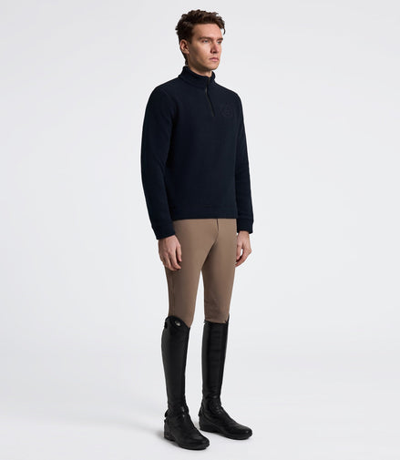 Cavalleria Toscane Heren Fleece Half Zip | Navy Heren & Unisex - Maddelin Equestrian Cavalleria Toscana