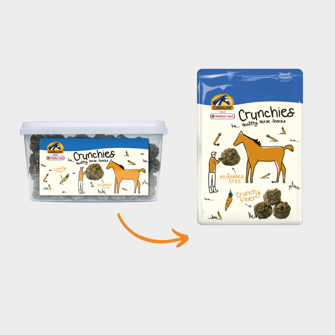 Cavalor Crunchies 1.5 kg Snoepjes en likstenen - Maddelin Equestrian Cavalor
