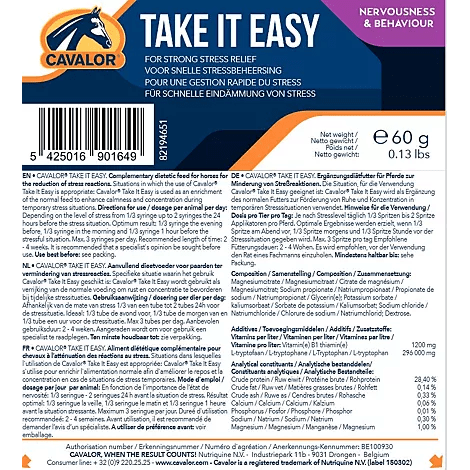 Cavalor Take it Easy Paste 1 x 60g Voedingssupplementen - Maddelin Equestrian Cavalor