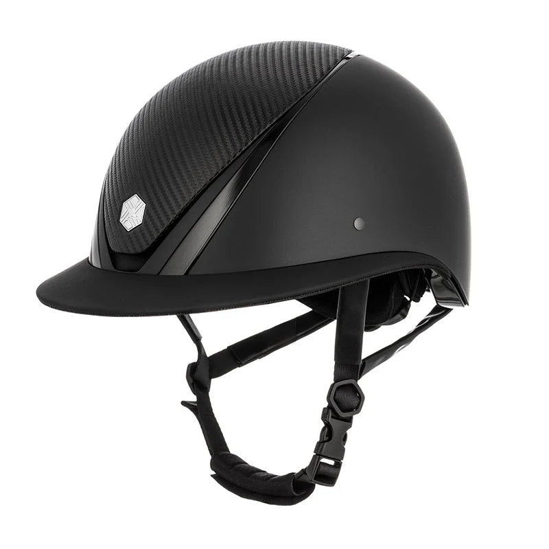 Charles Owen Hyda Matt Carbon Wide Peak Mips Rijhelm Diverse - Maddelin Equestrian