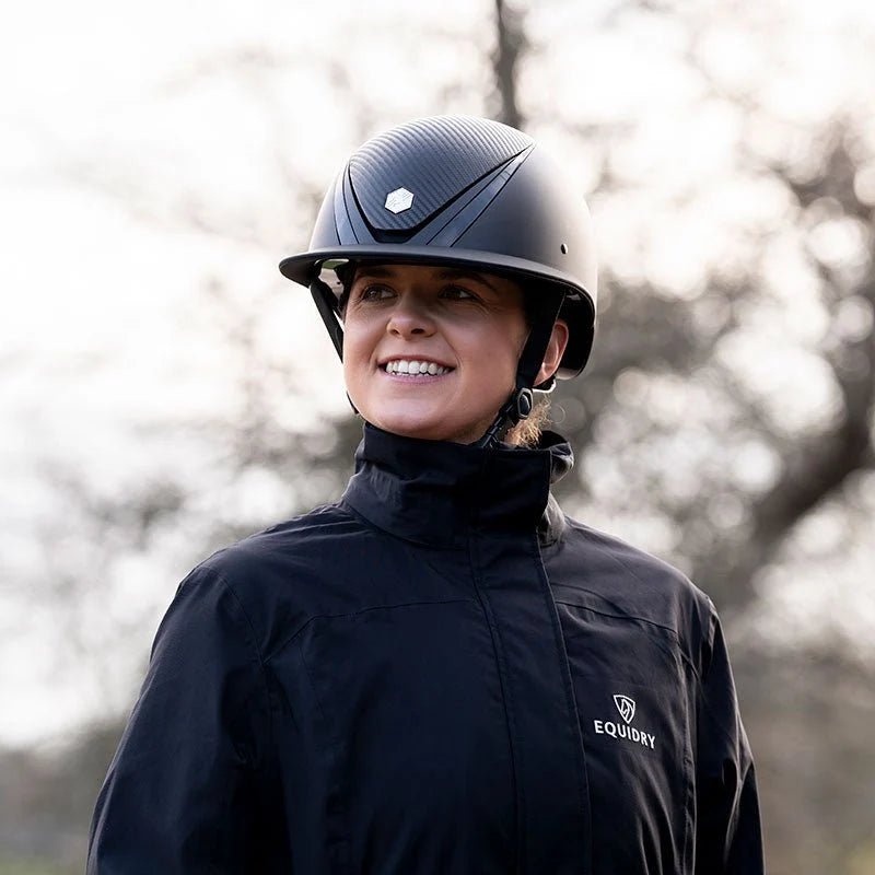 Charles Owen Hyda Matt Carbon Wide Peak Mips Rijhelm Diverse - Maddelin Equestrian