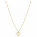 Equestrian Jewelry ketting Roxie met ronde hanger en hoefijzermotief, in zilver en goud