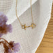 Equestrian Jewelry ketting Cisko met hanger in de vorm van een knebeltrens, in zilver en goud