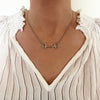 Equestrian Jewelry ketting Oly met hanger geïnspireerd op het Verdun-bit, in zilver en goud