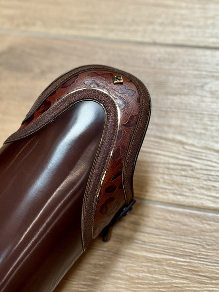 De Niro Bellini Brushed Oxford G28 Aurora + Knee Comfort Rijlaarzen - Maddelin Equestrian De Niro Boot Co