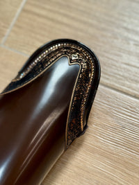 De Niro Bellini Brushed Po Cuoio G34 Caperina GGS79 Swa + Knee Comfort Rijlaarzen - Maddelin Equestrian De Niro Boot Co