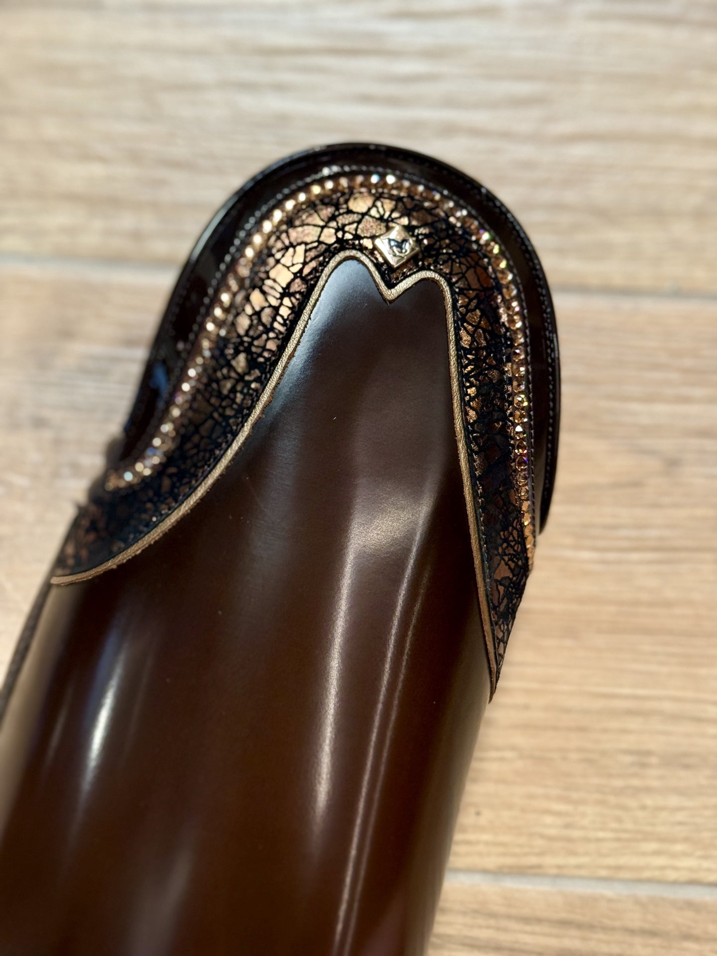 De Niro Bellini Brushed Po Cuoio G34 Caperina GGS79 Swa + Knee Comfort Rijlaarzen - Maddelin Equestrian De Niro Boot Co