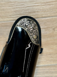 De Niro Bellini Patent Black G21 Dedaoro + Knee Comfort Rijlaarzen - Maddelin Equestrian De Niro Boot Co